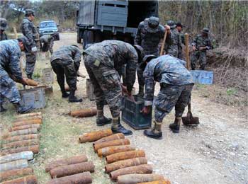 Destruction of obsolete weapons and ammunition in Guatemala